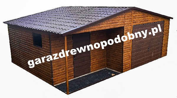 Garaż Blaszany Drewnopodobny 6x6