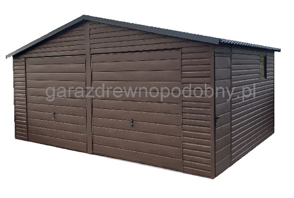 Garaż Blaszany Drewnopodobny 6x6 2