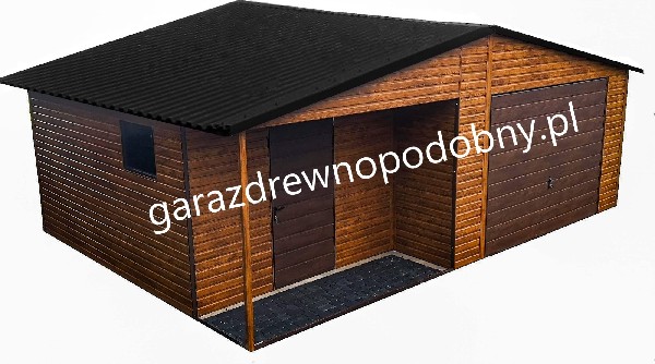 Garaż Blaszany Drewnopodobny 6×5 2