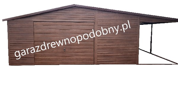 Garaż Drewnopodobny 7×6 +1m Wiaty 2