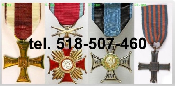 Kupię Stare Ordery, Medale, Odznaki, Odznaczenia, Orzełki Tel. 518-507-460