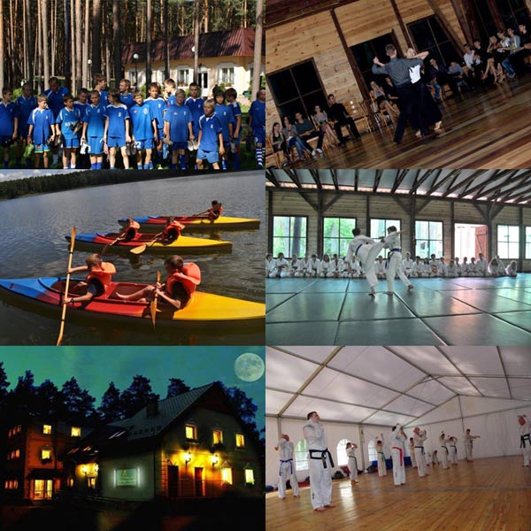 Ośrodek wypoczynkowy sportowy ,obozy kolonie sportowe ,sale sportowe ,boiska, mata judo, nauka tańca, piłka nożna, koszykówka, siatkówka, piłka ręczna , aikido, zielone szkoły